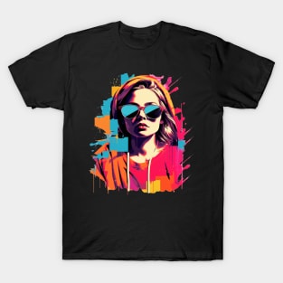 Cool Gamer Girl with Shades T-shirt T-Shirt